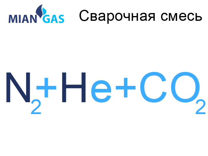 Сварочная смесь Азот ОСЧ + Гелий «А» + Углекислота